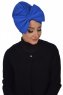 Julia - Blue Cotton Turban - Ayse Turban