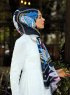 Jumana - Navy Blue Patterned Hijab - Sal Evi