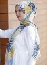 Dounia - Mustard Patterned Hijab