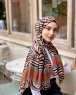 Kadifa - Mustard Patterned Cotton Hijab - Mirach