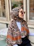 Kadifa - Mustard Patterned Cotton Hijab - Mirach