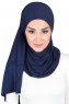 Kaisa - Navy Blue Practical Cotton Hijab