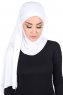 Kaisa - White Practical Cotton Hijab