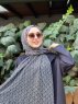 Kalila - Dark Green Patterned Cotton Hijab