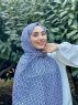 Kalila - White Patterned Cotton Hijab