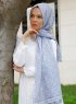 Khadija - Grey Patterned Hijab - Sal Evi