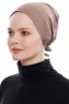 Kiraz - Dark Taupe Cotton XXL Underscarf - Ecardin