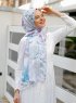 Light Blue & Purple Patterned Hijab - Sal Evi