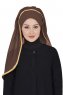 Louise - Brown Practical Hijab - Ayse Turban