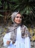 Mahmuna - Taupe Patterned Satin Hijab