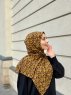 Majda - Mustard Patterned Crepe Hijab - Mirach