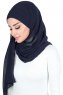 Malin - Navy Blue Practical Chiffon Hijab
