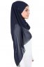 Malin - Navy Blue Practical Chiffon Hijab