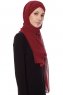 Mehtap - Bordeaux Practical One Piece Chiffon Hijab