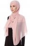 Mehtap - Dusty Pink Practical One Piece Chiffon Hijab
