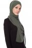Mehtap - Khaki Practical One Piece Chiffon Hijab