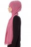 Mehtap - Dark Pink Practical One Piece Chiffon Hijab
