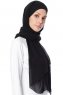 Mehtap - Black Practical One Piece Chiffon Hijab