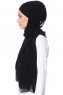 Mehtap - Black Practical One Piece Chiffon Hijab