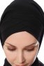 Mehtap - Black Practical One Piece Chiffon Hijab