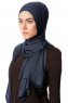 Melek - Navy Blue Premium Jersey Hijab - Ecardin