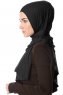 Melek - Black Premium Jersey Hijab - Ecardin