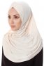Mia - Light Beige One-Piece Al Amira Hijab - Ecardin