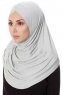 Mia - Light Grey One-Piece Al Amira Hijab - Ecardin