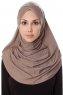 Mia - Dark Taupe One-Piece Al Amira Hijab - Ecardin