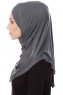 Mia - Dark Grey One-Piece Al Amira Hijab - Ecardin