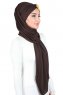 Mikaela - Brown & Mustard Practical Cotton Hijab
