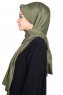 Mikaela - Khaki & Creme Practical Cotton Hijab