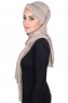 Mikaela - Taupe & Dusty Pink Practical Cotton Hijab