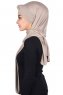 Mikaela - Taupe & Dusty Pink Practical Cotton Hijab