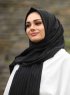 Mounira - Black Chiffon Hijab - Mirach
