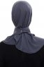 Narin - Anthracite Practical One Piece Crepe Hijab