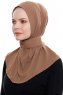 Narin - Brown Practical One Piece Crepe Hijab