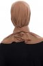 Narin - Brown Practical One Piece Crepe Hijab