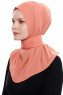 Narin - Salmon Practical One Piece Crepe Hijab