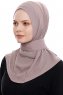 Narin - Dark Taupe Practical One Piece Crepe Hijab