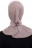 Narin - Dark Taupe Practical One Piece Crepe Hijab