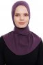 Narin - Dark Purple Practical One Piece Crepe Hijab