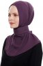 Narin - Dark Purple Practical One Piece Crepe Hijab