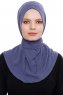 Narin - Royal Blue Practical One Piece Crepe Hijab