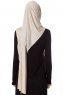 Naz - Light Taupe & Light Beige Practical One Piece Hijab - Ecardin