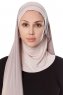 Naz - Stonegrey & Dusty Pink Practical One Piece Hijab - Ecardin