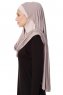 Naz - Stonegrey & Dusty Pink Practical One Piece Hijab - Ecardin