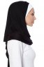 Naz - Black & White Practical One Piece Hijab - Ecardin