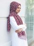 Nesrin - Bordeaux Patterned Hijab - Sal Evi