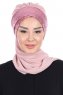Olga - Dusty Pink & Dusty Pink Chiffon Turban